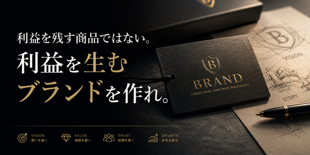 利益を残す商品ではない。利益を生むブランドを作れ。