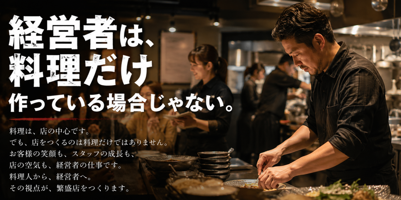 経営者は、料理だけ作っている場合じゃない。