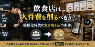 飲食店は人件費を削るべきか？機械化時代に生き残る店の条件。
