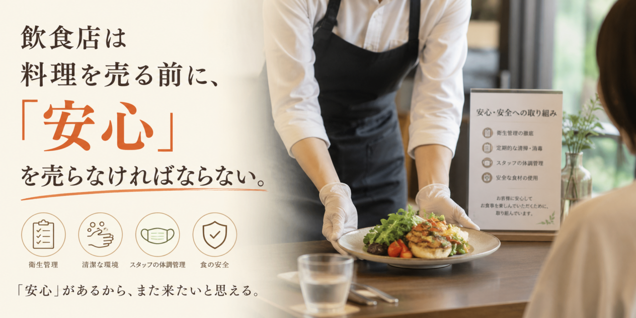 飲食店は料理を売る前に、「安心」を売らなければならない。