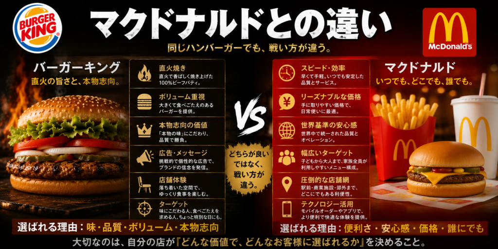 マクドナルドとの違い