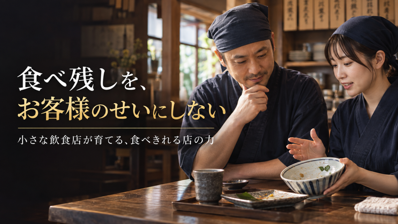 食品ロスを「食べ残したお客様」のせいにしない｜小さな飲食店が育てる、食べきれる店の力