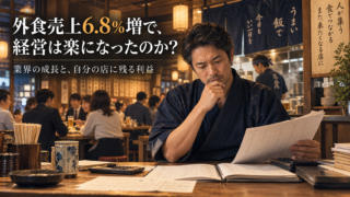 外食売上6.8％増で、飲食店経営は楽になったのか？｜業界の成長と、自分の店に残る利益を考える