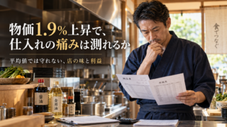 物価1.9％上昇で、仕入れの痛みは測れるか｜平均値では守れない、店の味と利益