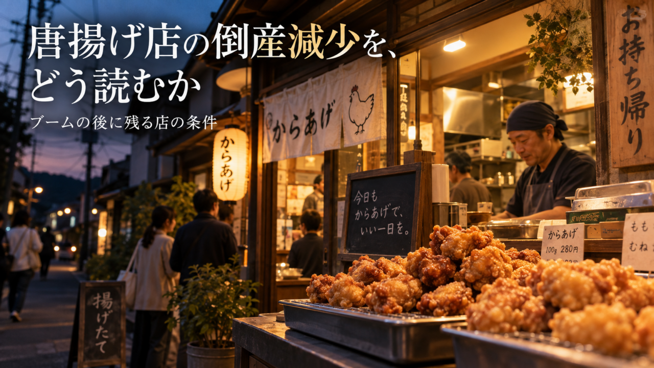 唐揚げ店の倒産減少を、どう読むか｜ブームの後に残る「買い続けてもらえる店」の作り方