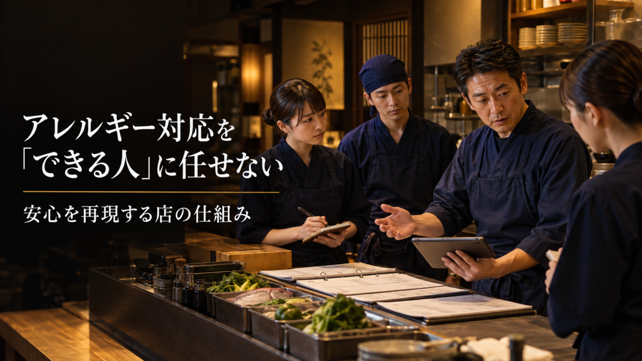 アレルギー対応を「できる人」に任せない｜安心を再現する店の仕組み